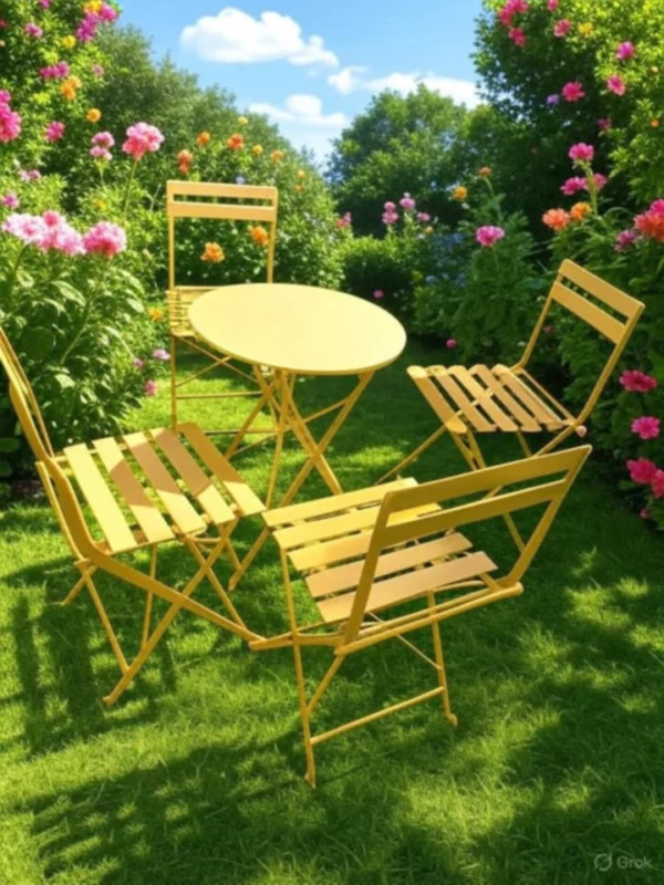 Table et chaises de jardin